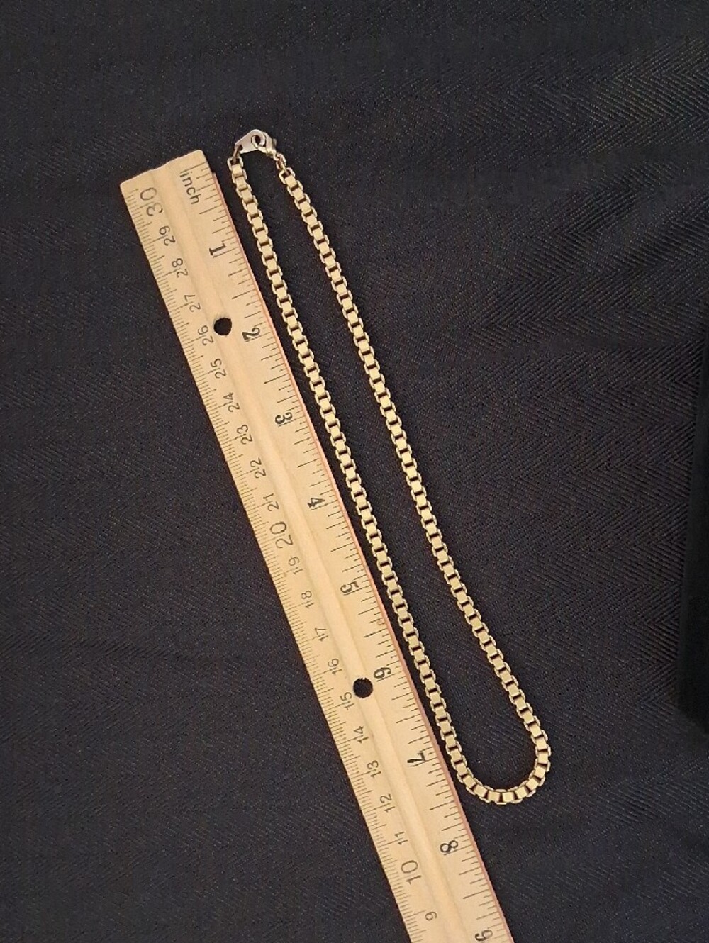 Vintage 16" Box Chain Necklace KK110 - Picture 7 of 13
